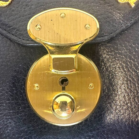 MCM Black and Gold Crossbody Bag with Structured Design - Picture 11 of 11